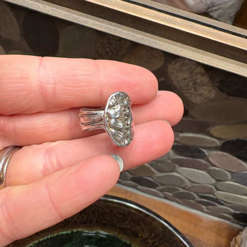 Sterling Silver Vintage Spoon Ring size 5 - Picture 14 of 15